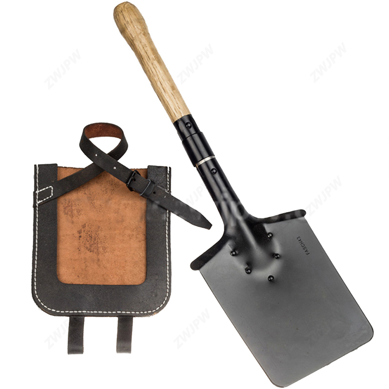 WW2 German  Army Leather Iron Steel Shovel