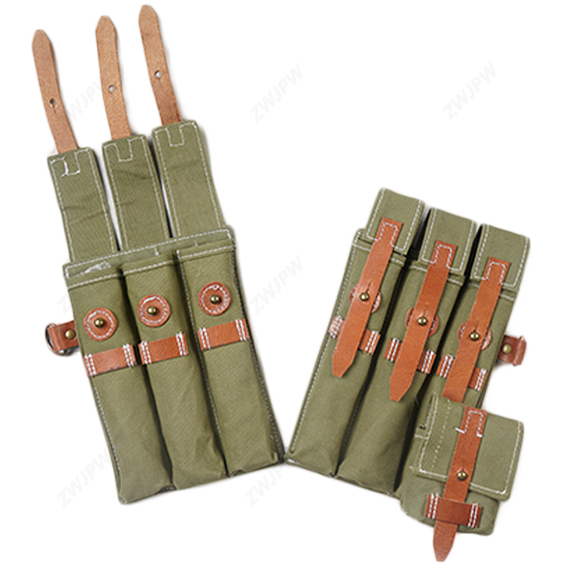 German WW2 P38/P40 Magazine Pouch Canvas Khaki