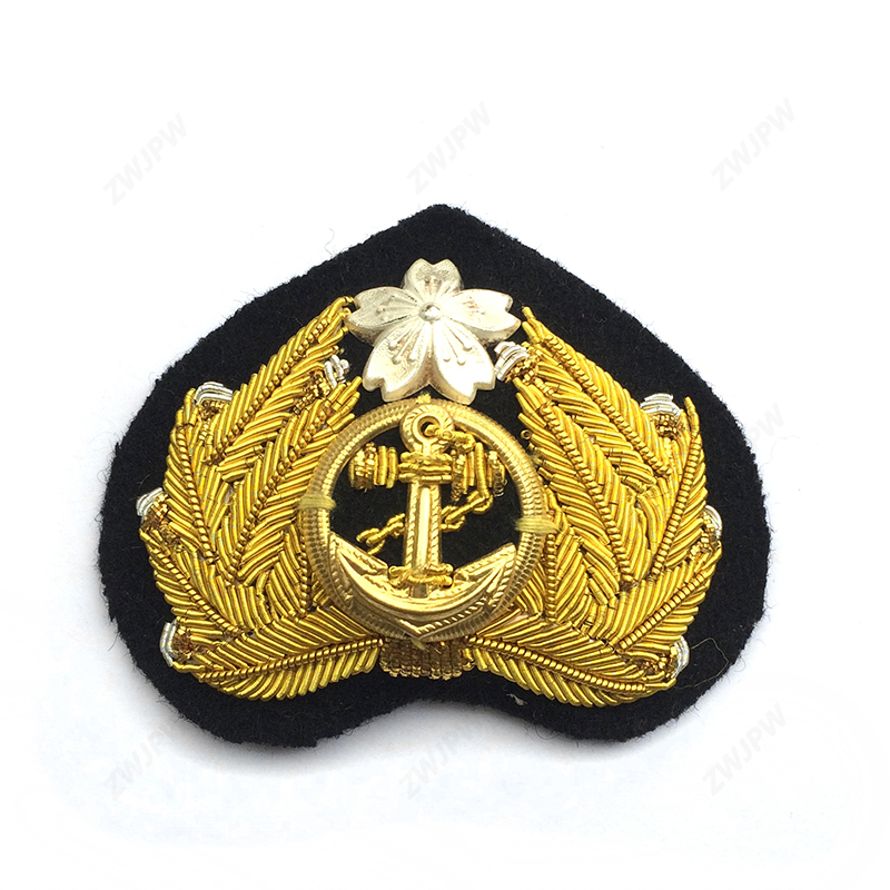 Japan WW2 Navy Embroidered Cap Badge