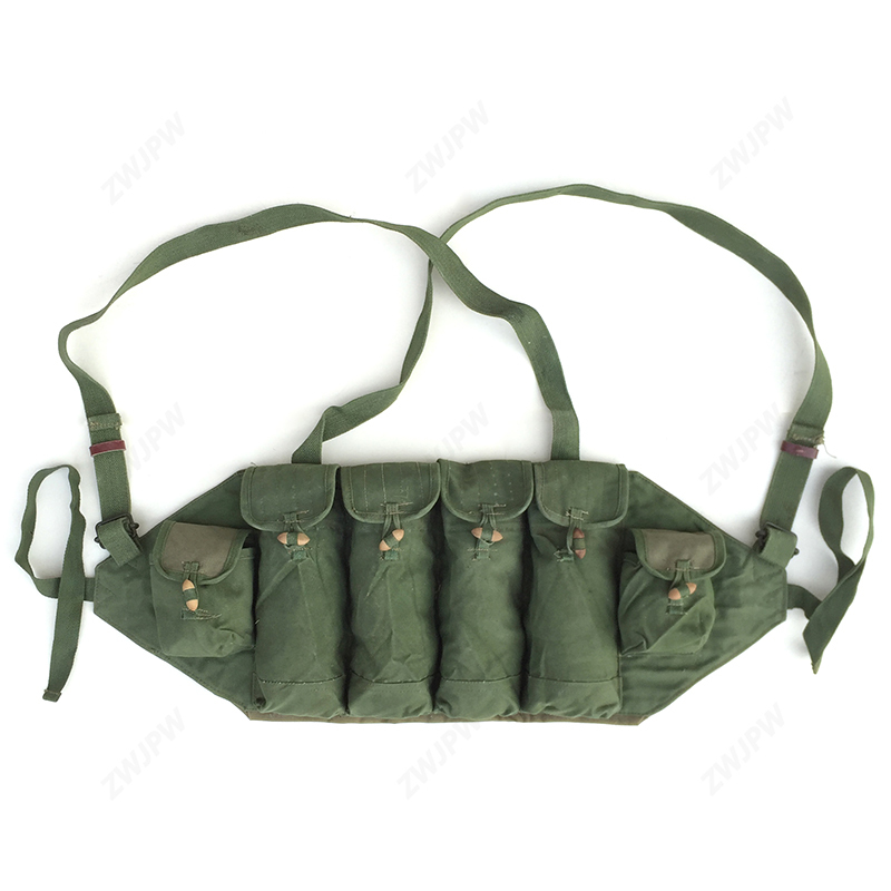 Original WW2 Chinese Military Army Type 85 Canvas Ammo Pouch Bag Hunting Magazine Bag