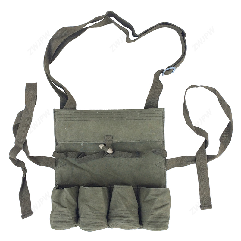 China Korean War Army Type 50 4 Cell Ammo Pouch Bag