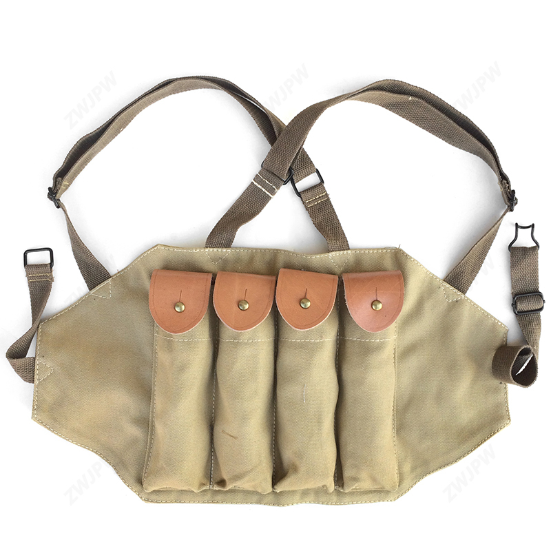 WWII US AMRY THOMPSON CHEST RIG MAGAZINE 4 CELL 30 ROUNDS MAGAZINE AMMO POUCH US