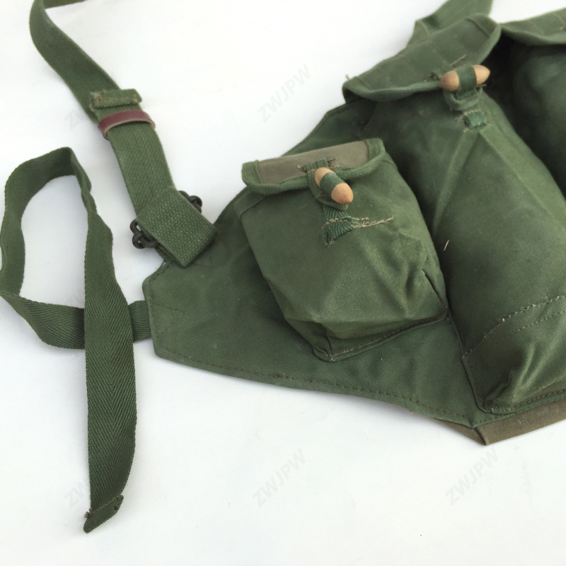 Original WW2 Chinese Military Army Type 85 Canvas Ammo Pouch Bag Hunting Magazine Bag