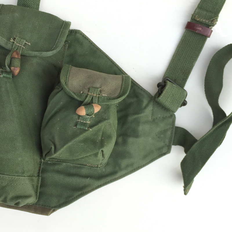 Original WW2 Chinese Military Army Type 85 Canvas Ammo Pouch Bag Hunting Magazine Bag