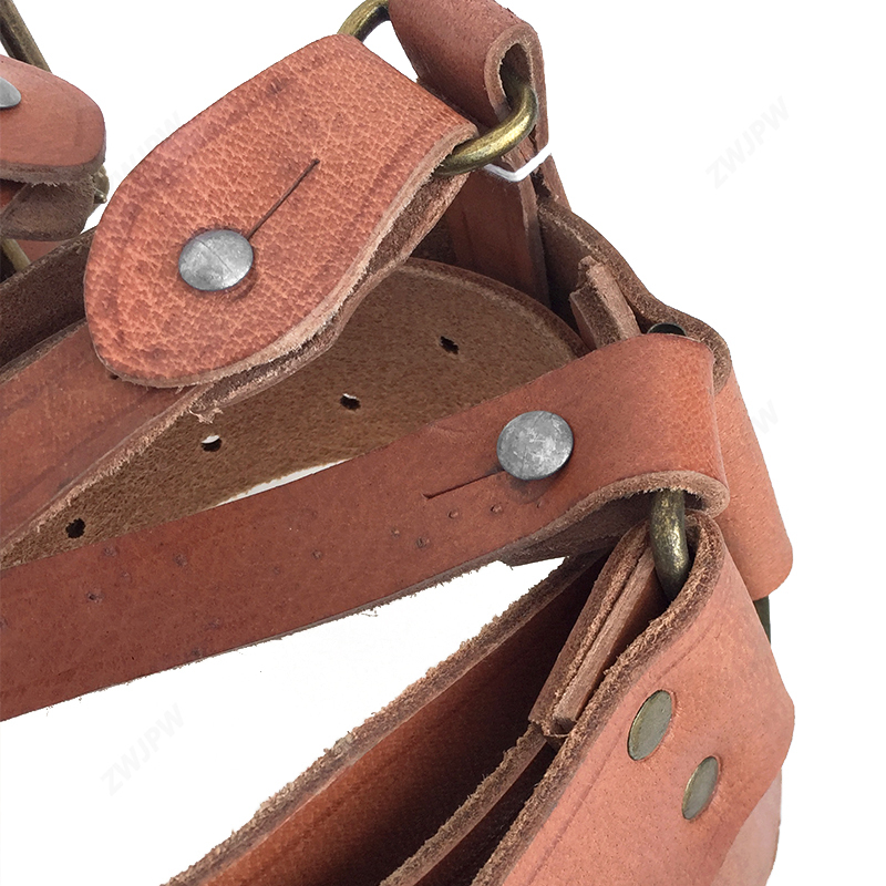 China Army KMT General Oblique Belt Liberation Period Tactical Leather Brown