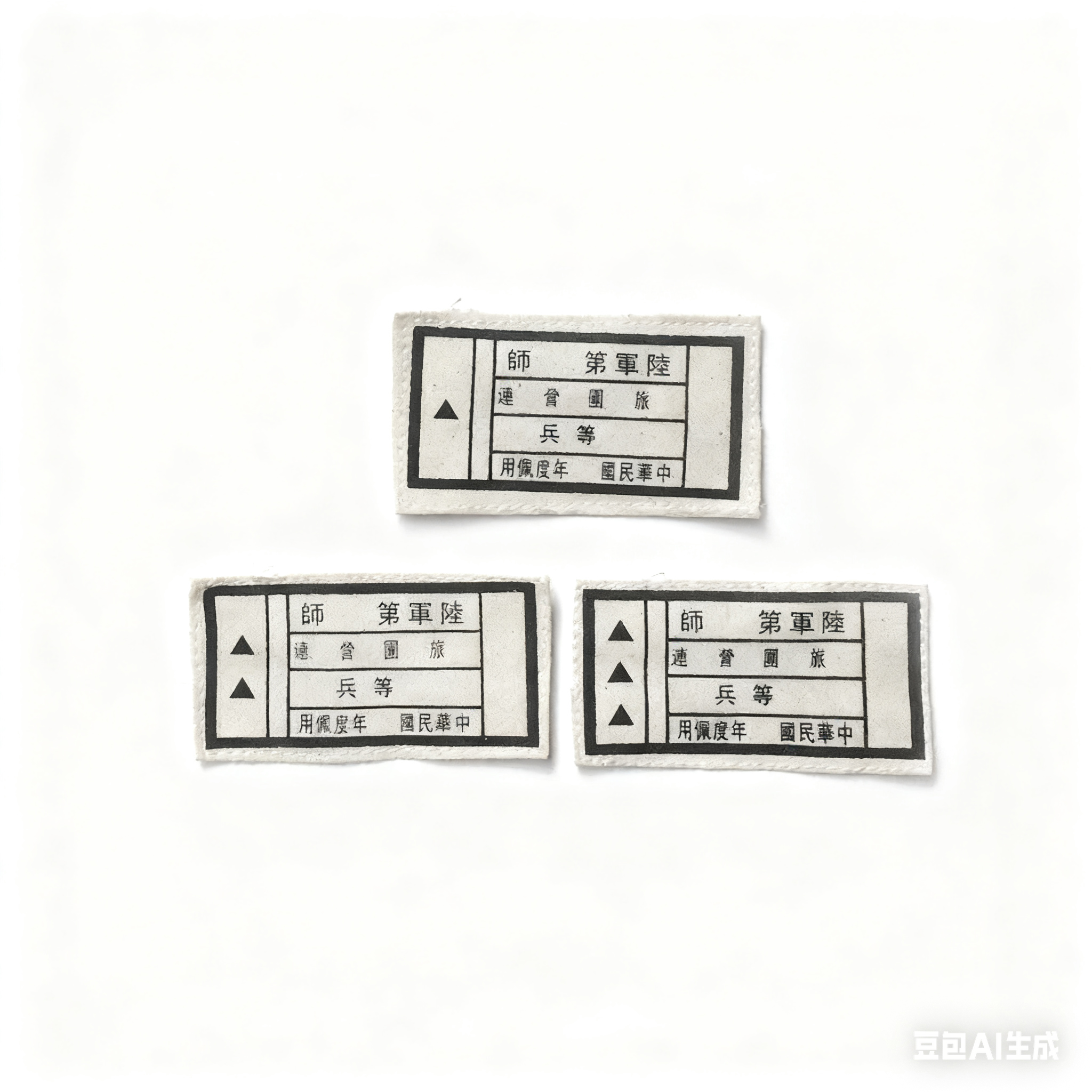 China WW2 KMT Army Soldier Chest Badges