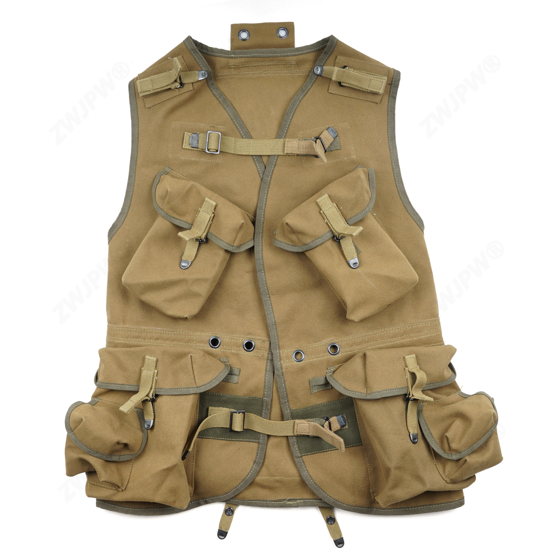 WW2 US ARMY D- DAY ASSUAULT VEST KHAKI AND ARMY GREEN REPLICA