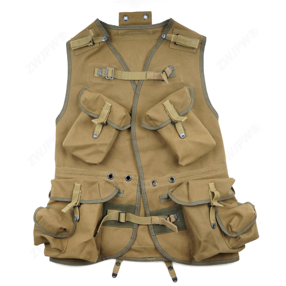 WW2 US ARMY D- DAY ASSUAULT VEST KHAKI AND ARMY GREEN REPLICA