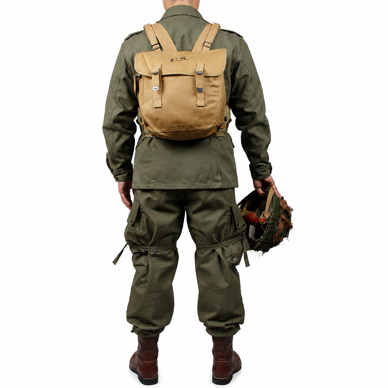 WW2 US army  green outdoor  M43 jacket Windbreaker uniform Pure cotton and M1 Garand Equipment Combination(no shooes,no helmet)