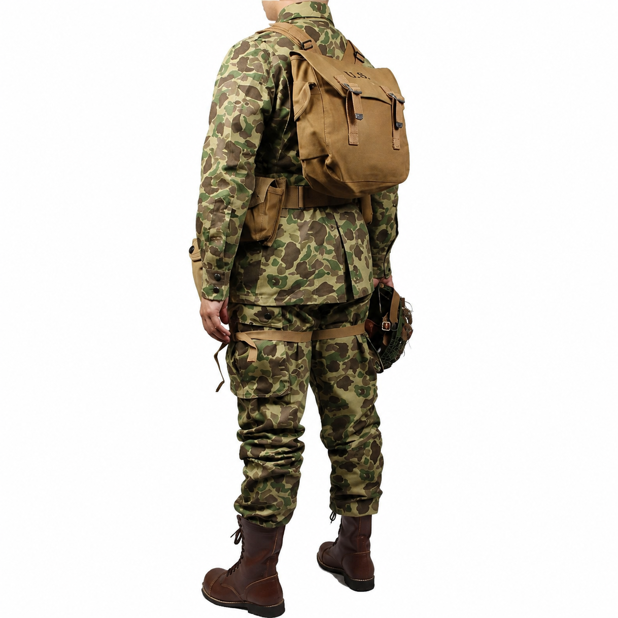 WW2 US Army Military ARMY M42 PACIFIC CAMOUFLAGE OTTON FASHION THE PACIFIC OCEAN PARATROOPER DUCK HUNTER UNIFORM  and  B. A.R.6