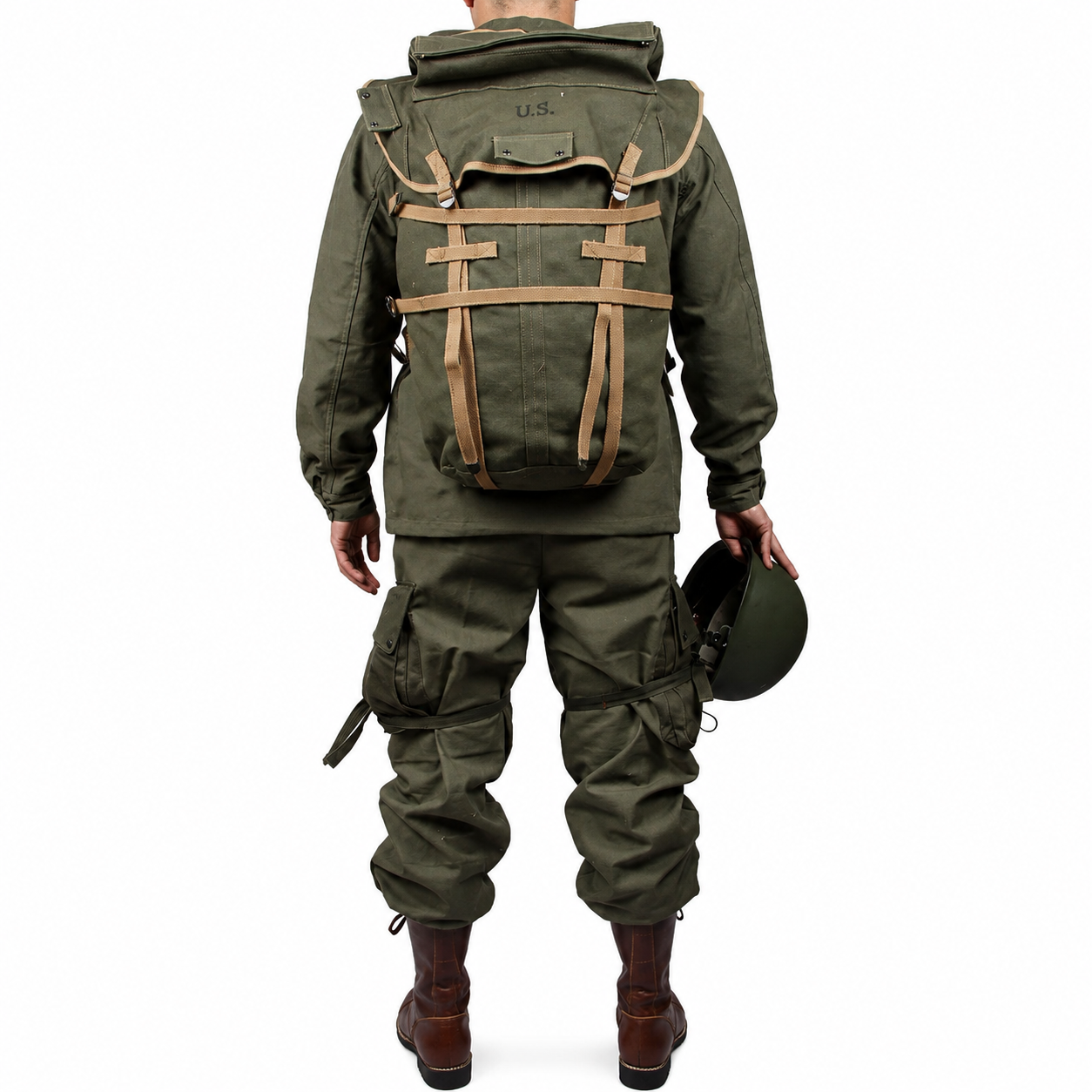 ww2 US army  green outdoor  M43 jacket Windbreaker uniform Pure cotton and1943  Equipment  Group（no shooes，no helmet）