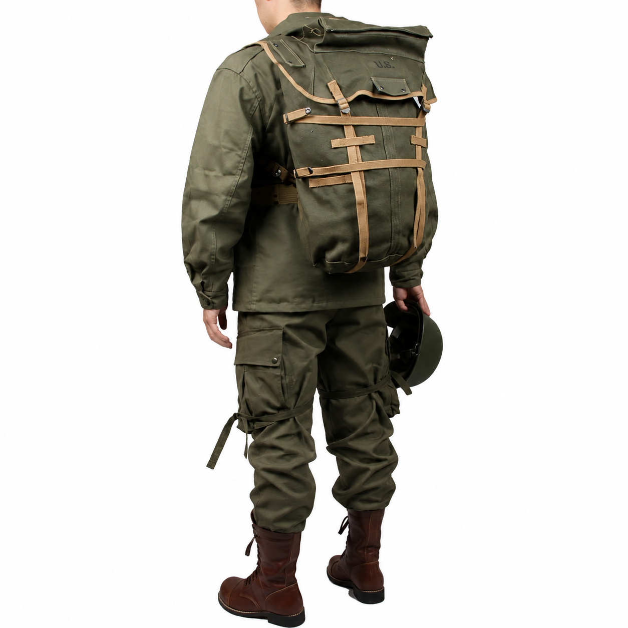 ww2 US army  green outdoor  M43 jacket Windbreaker uniform Pure cotton and1943  Equipment  Group（no shooes，no helmet）