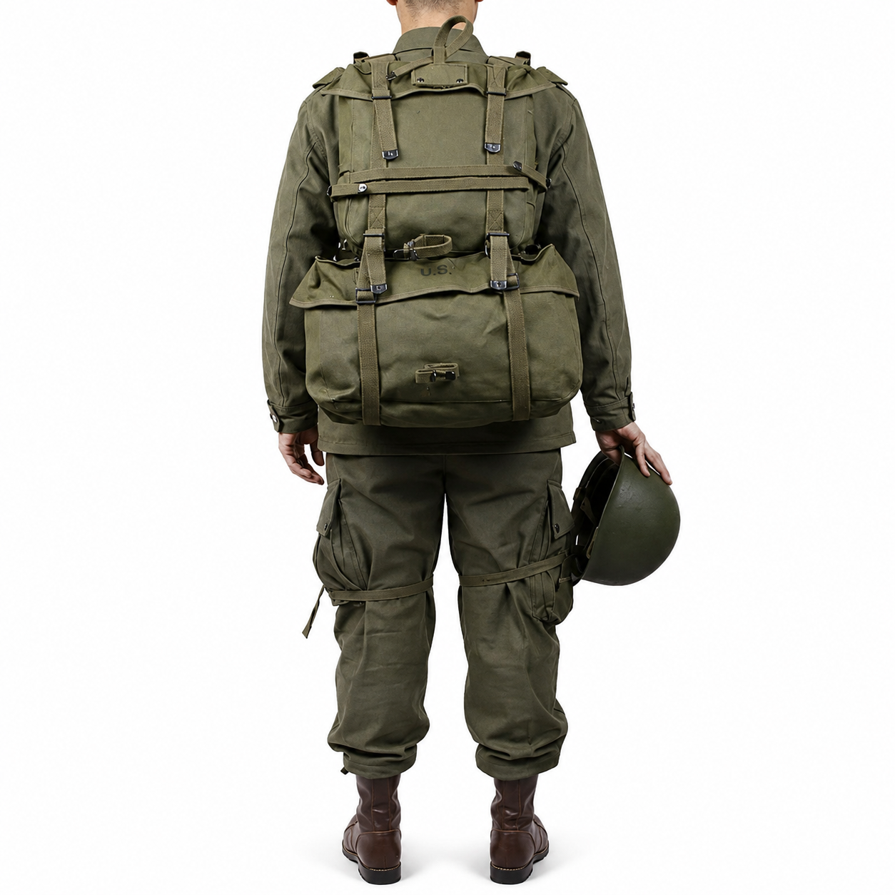 ww2 US army  green outdoor  M43 jacket Windbreaker uniform Pure cotton and 1945 Equipment  Group（no shoes，no Helmet）