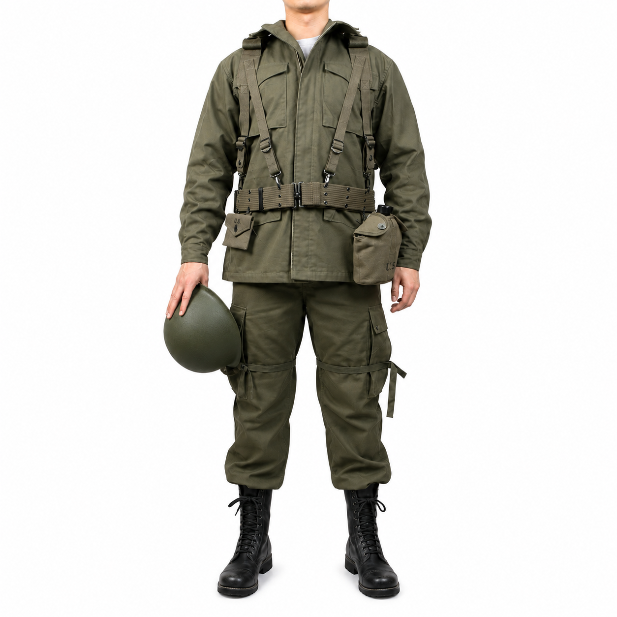 ww2 US army  green outdoor  M43 jacket Windbreaker uniform Pure cotton and 1945 Equipment  Group（no shoes，no Helmet）