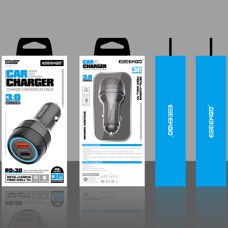 ESEEKGO PD-30 1A1C QC3.0 22.5W+PD30W Car Charger