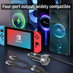 ESEEKGO PD-C22 1A1C QC3.0 36W+PD65W with 1 trailer 2 cables (C+L) Car Charger
