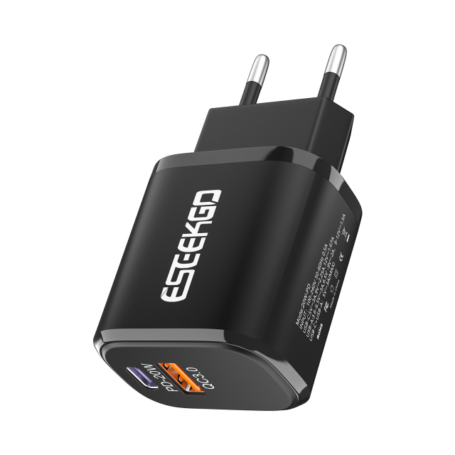 ESEEKGO PD-S02 Set 1A1C QC3.0+PD20W Wall Charger with C-L data cable