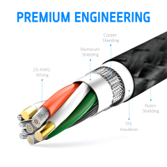 ESEEKGO CB-02 2.1A 1M Multi Solid Color Braided Data Cable
