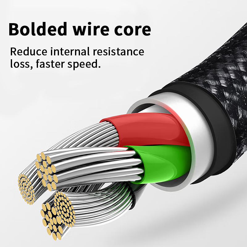 ESEEKGO PD-12 C-C+L 60W+27W PD 2-in-1 1.5M Braided Data Cable