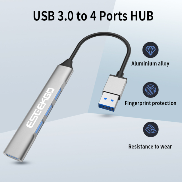 ESEEKGO HB-01 USB3.0 to 4 Ports 4-in-1 HUB & ESEEKGO HB-02 Type-C to 4 Ports 4-in-1 HUB
