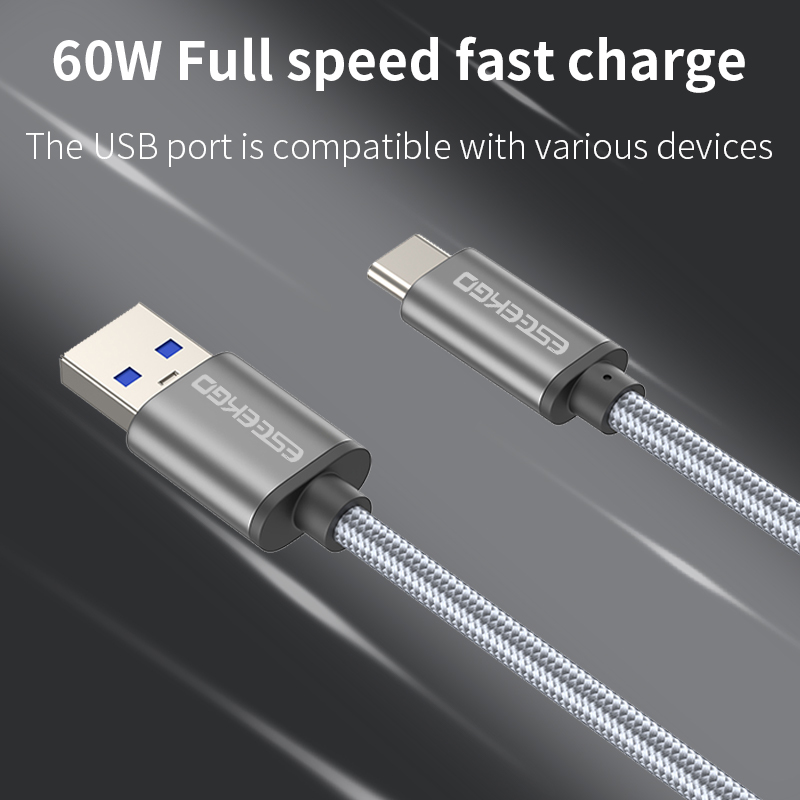 ESEEKGO ES-31 A-C 60W/3A Braided Data Cable