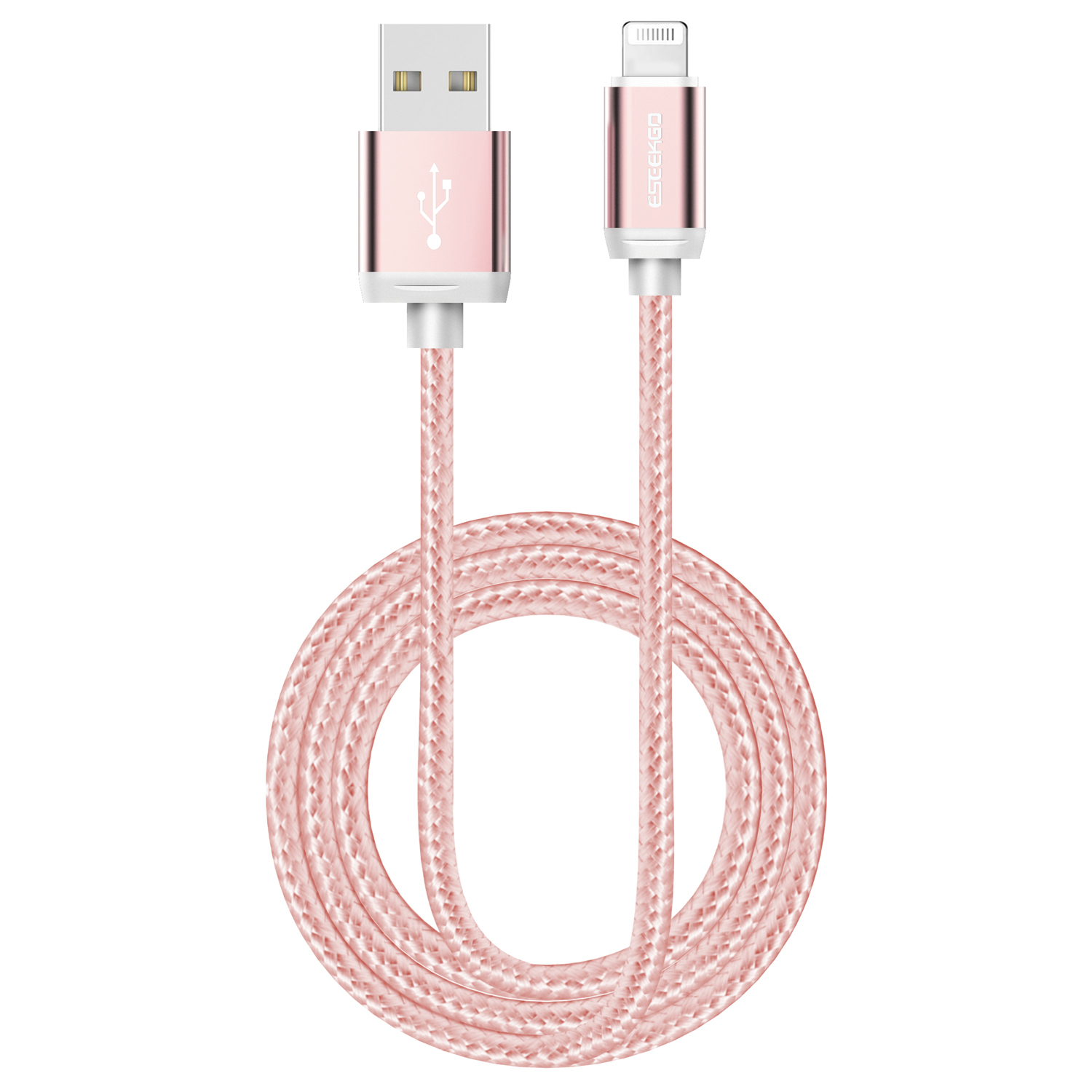 ESEEKGO CB-02 2.1A 1M Multi Solid Color Braided Data Cable