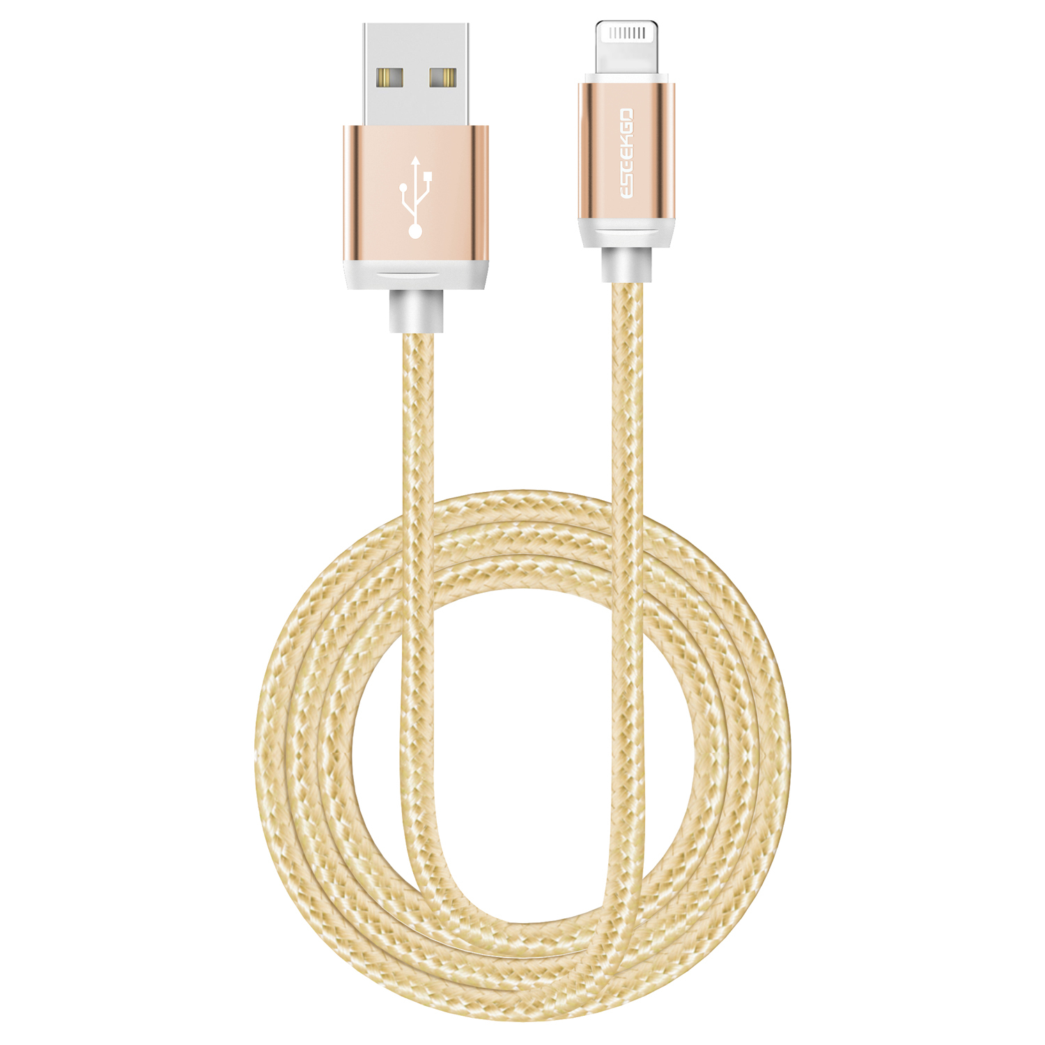 ESEEKGO CB-02 2.1A 1M Multi Solid Color Braided Data Cable