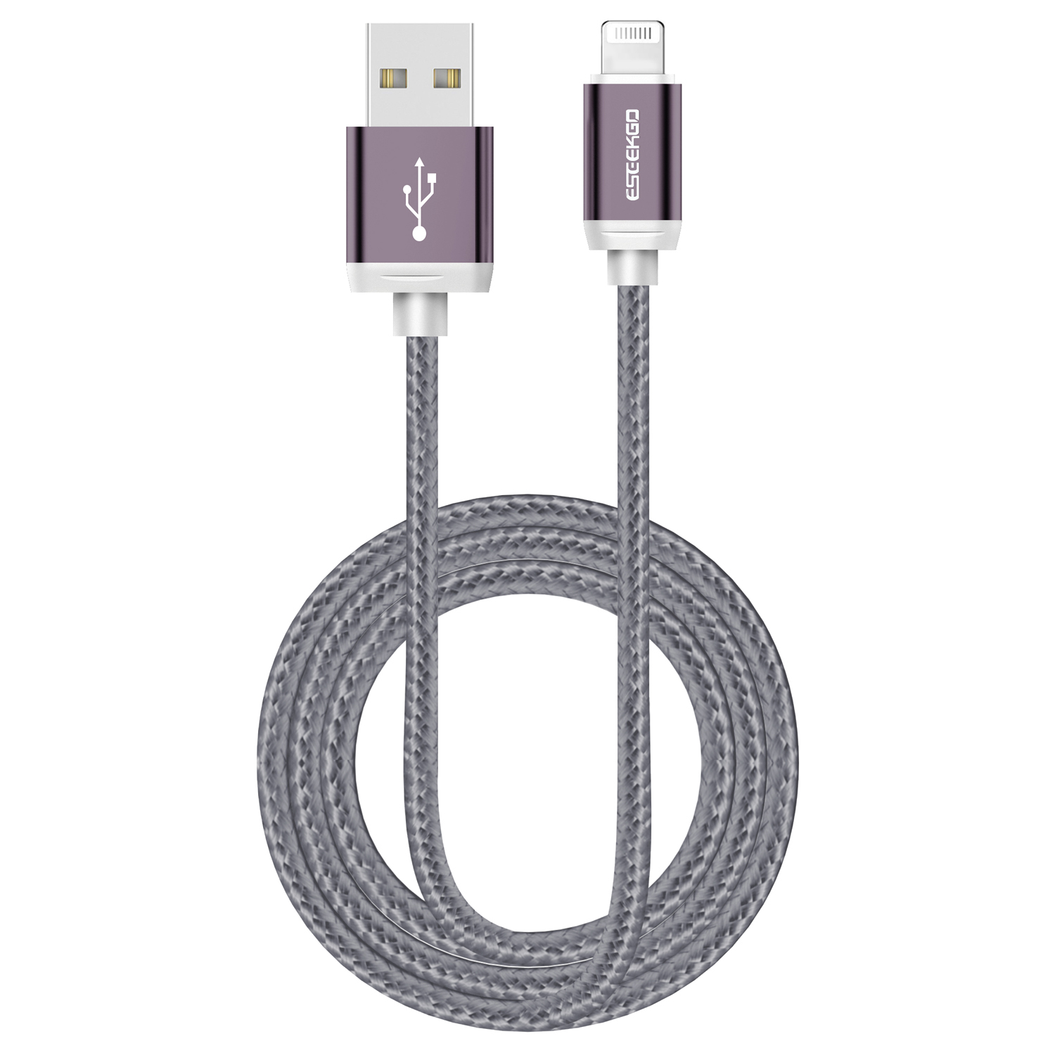 ESEEKGO CB-02 2.1A 1M Multi Solid Color Braided Data Cable