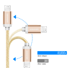 ESEEKGO CB-02 2.1A 1M Multi Solid Color Braided Data Cable