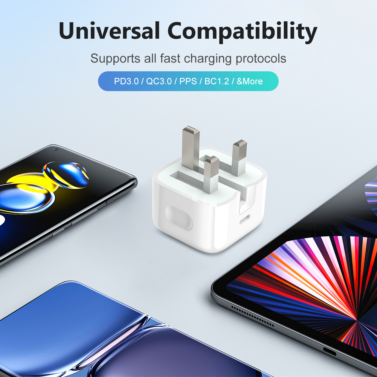 ESEEKGO ES-20UK PD20W USB-C Travel Adapter（20W / UK）