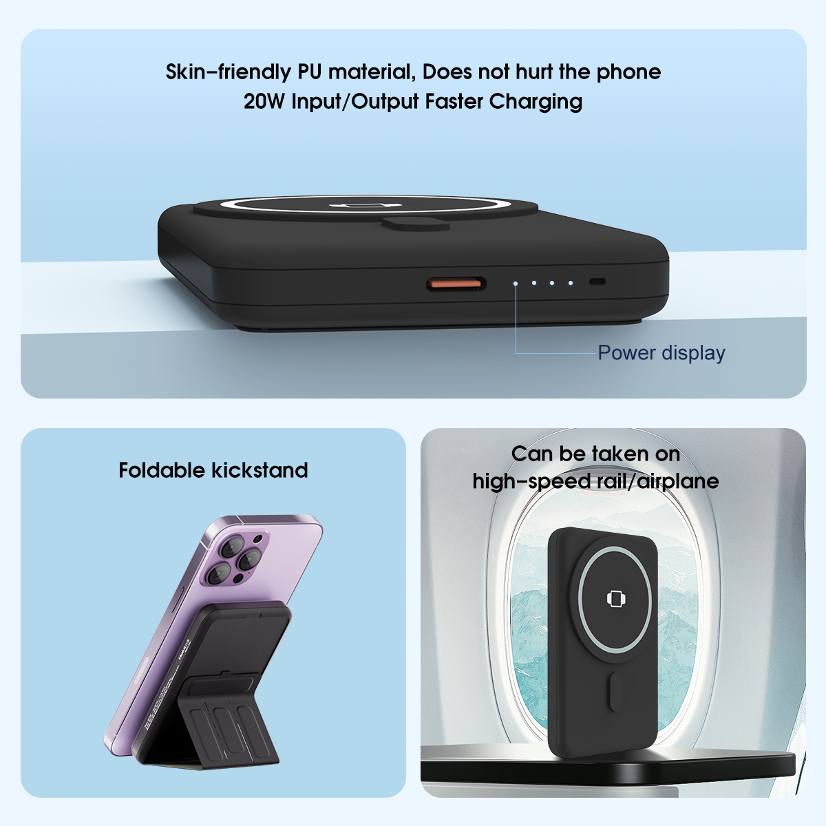 ESEEKGO MP-10 5000mAh PD20W Magnetic Wireless Power Bank