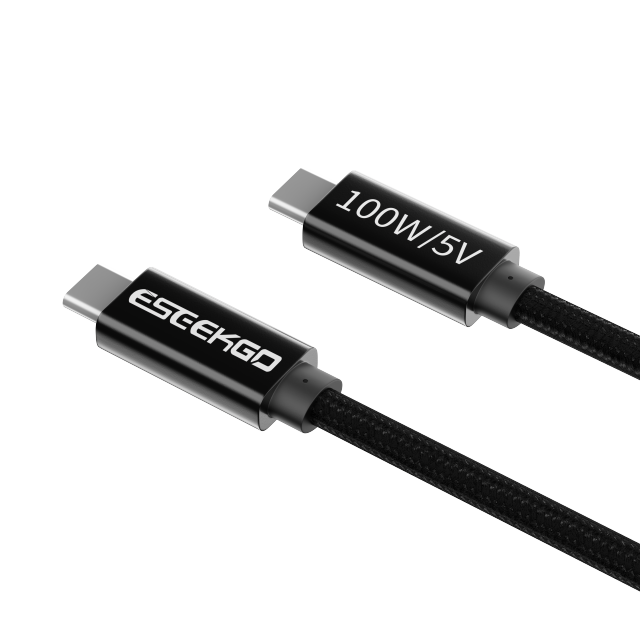 ESEEKGO PD-100BK  USB-C To USB-C 100W/5A 3.3FT/6.6FT Data Cable