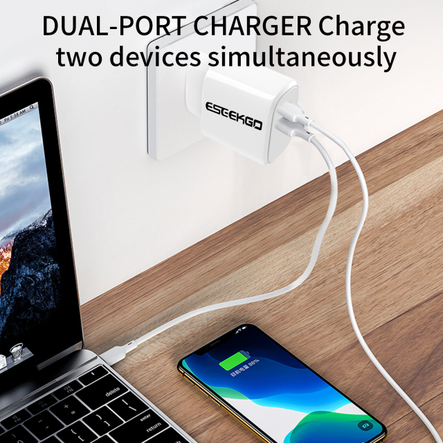 ESEEKGO ES38-EW PD20W+QC3.0 Fast Wall Charger（2 Ports / EU）