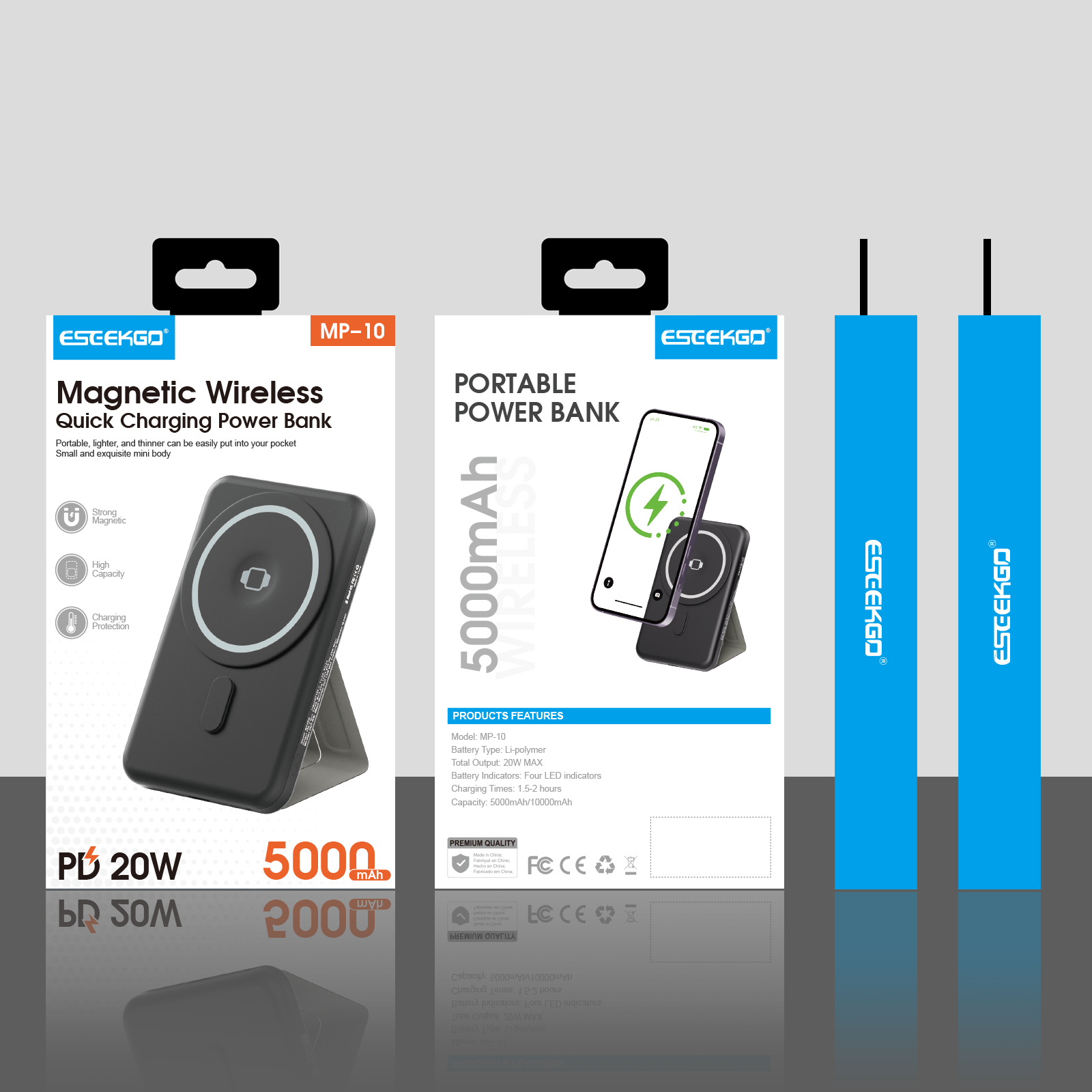 ESEEKGO MP-10 5000mAh PD20W Magnetic Wireless Power Bank