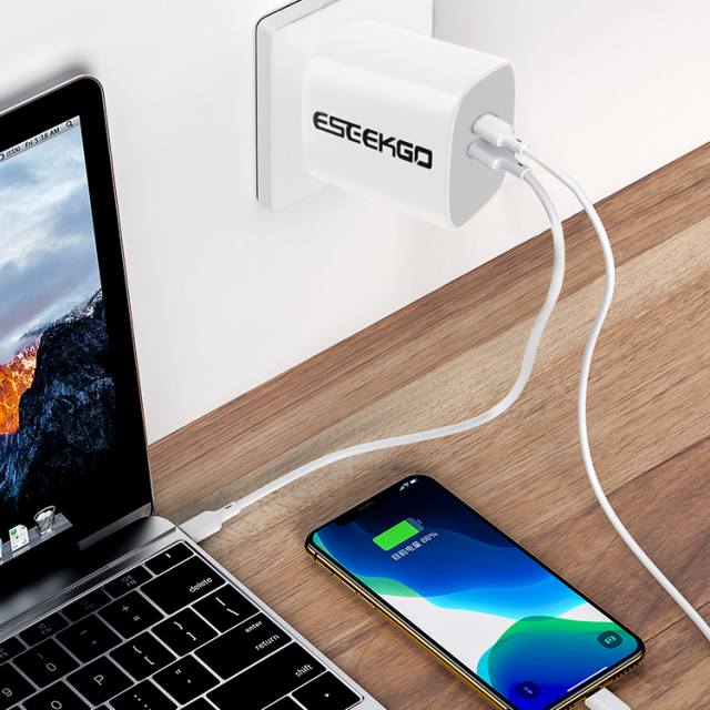 ESEEKGO ES38-UW PD20W+QC3.0 Fast Wall Charger（2 Ports / US）