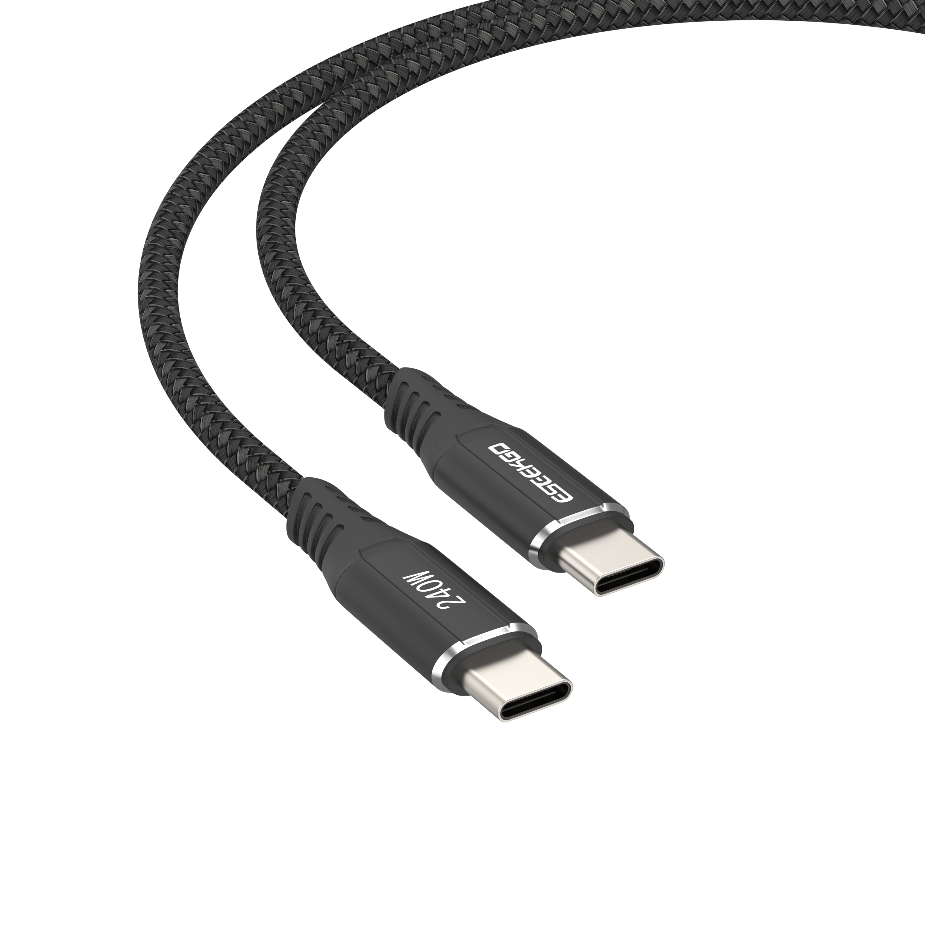ESEEKGO PD-240  PD240W 5.0A Type-C To Type-C Nylon Braided Data Cable