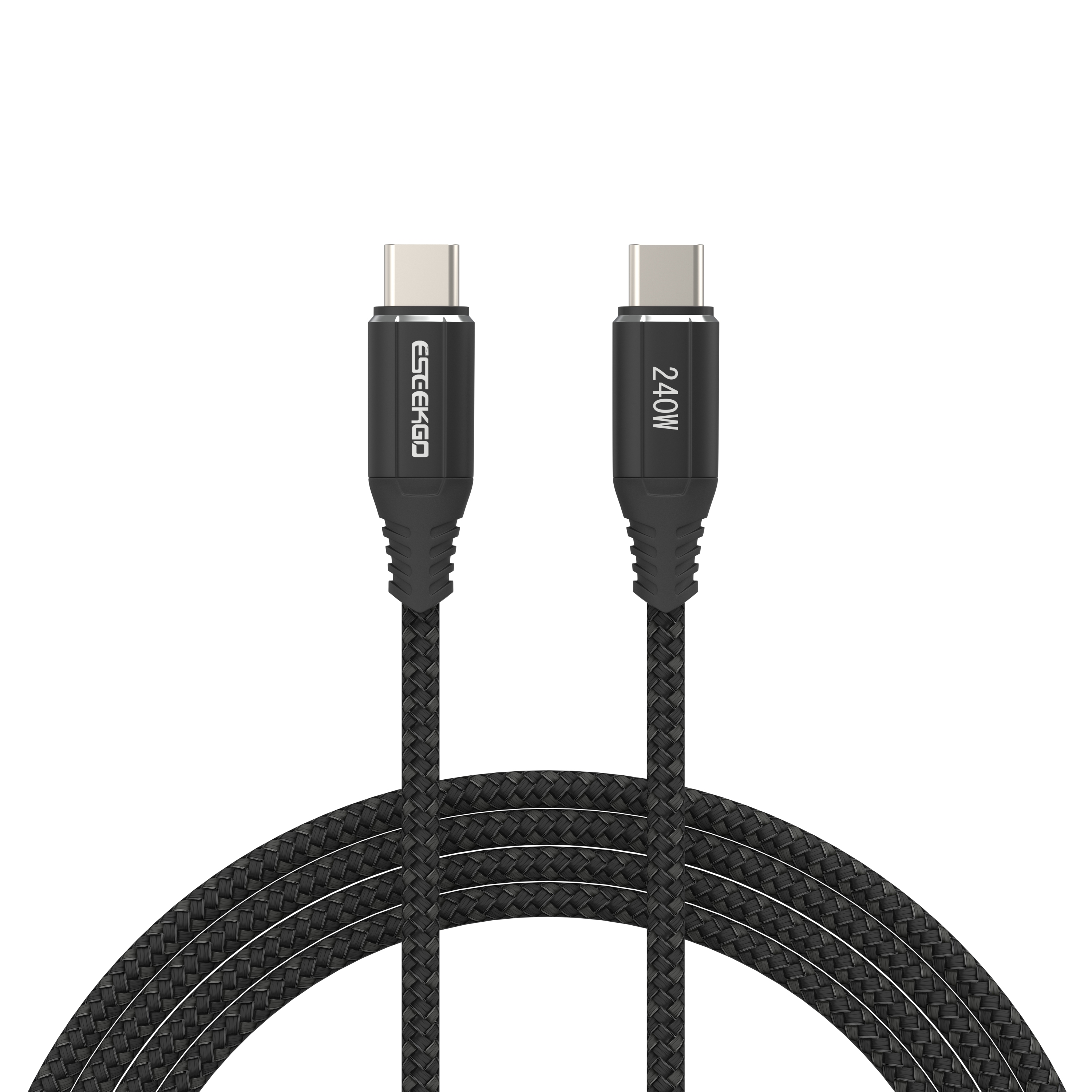 ESEEKGO PD-240  PD240W 5.0A Type-C To Type-C Nylon Braided Data Cable