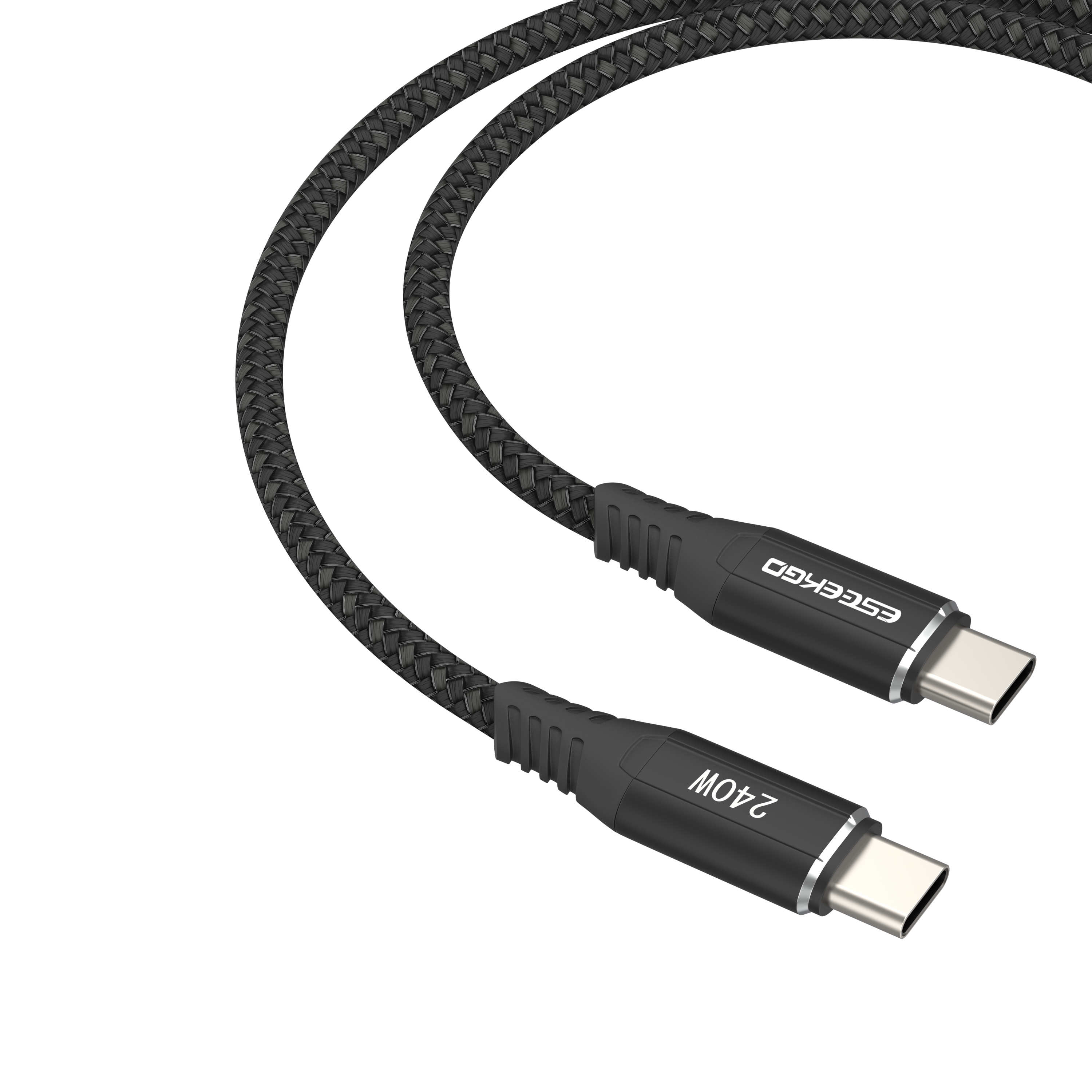 ESEEKGO PD-240  PD240W 5.0A Type-C To Type-C Nylon Braided Data Cable