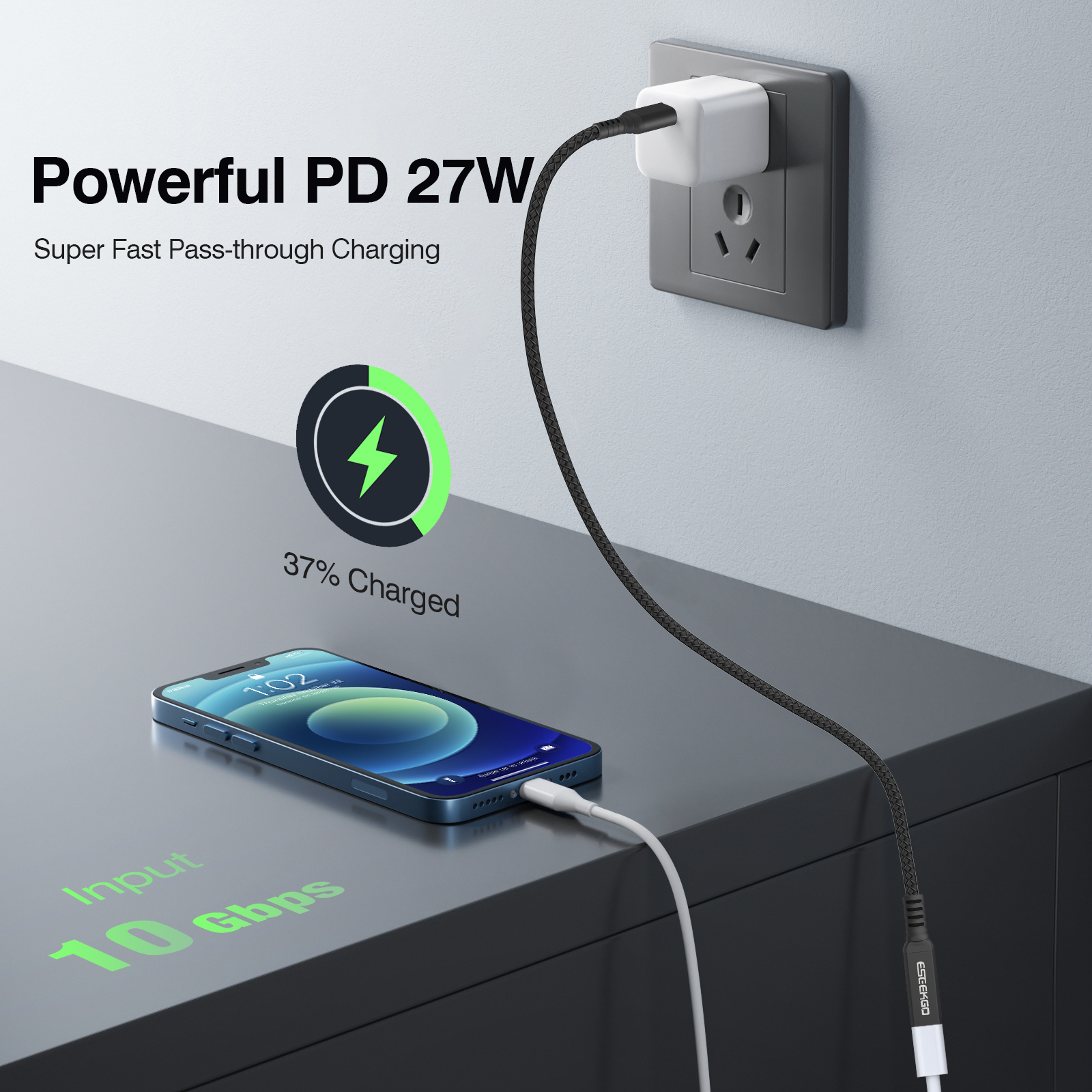 ESEEKGO E-16 USB3.1 To Type-C  Extension Data Cable（3.3FT / 10FT / 16.5FT）