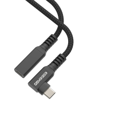 ESEEKGO E-18 Type-C Curved Male to Type-C Straight Female 60W Extension Data Cable（3.3FT / 6.6FT / 10FT）
