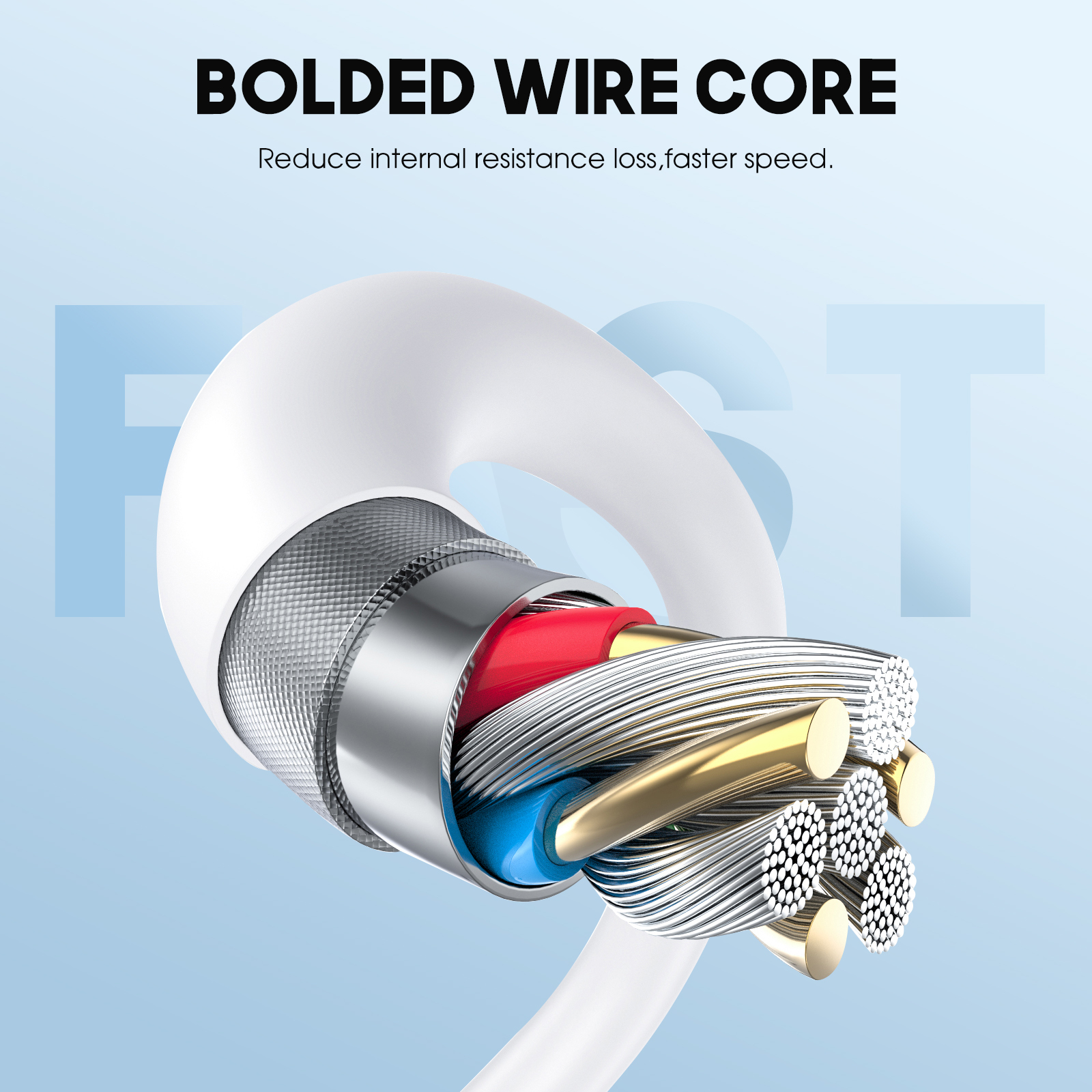 ESEEKGO C-6A 100W 6A Type-C Fast charging data cable（3.3FT / 6.6FT / 10FT）