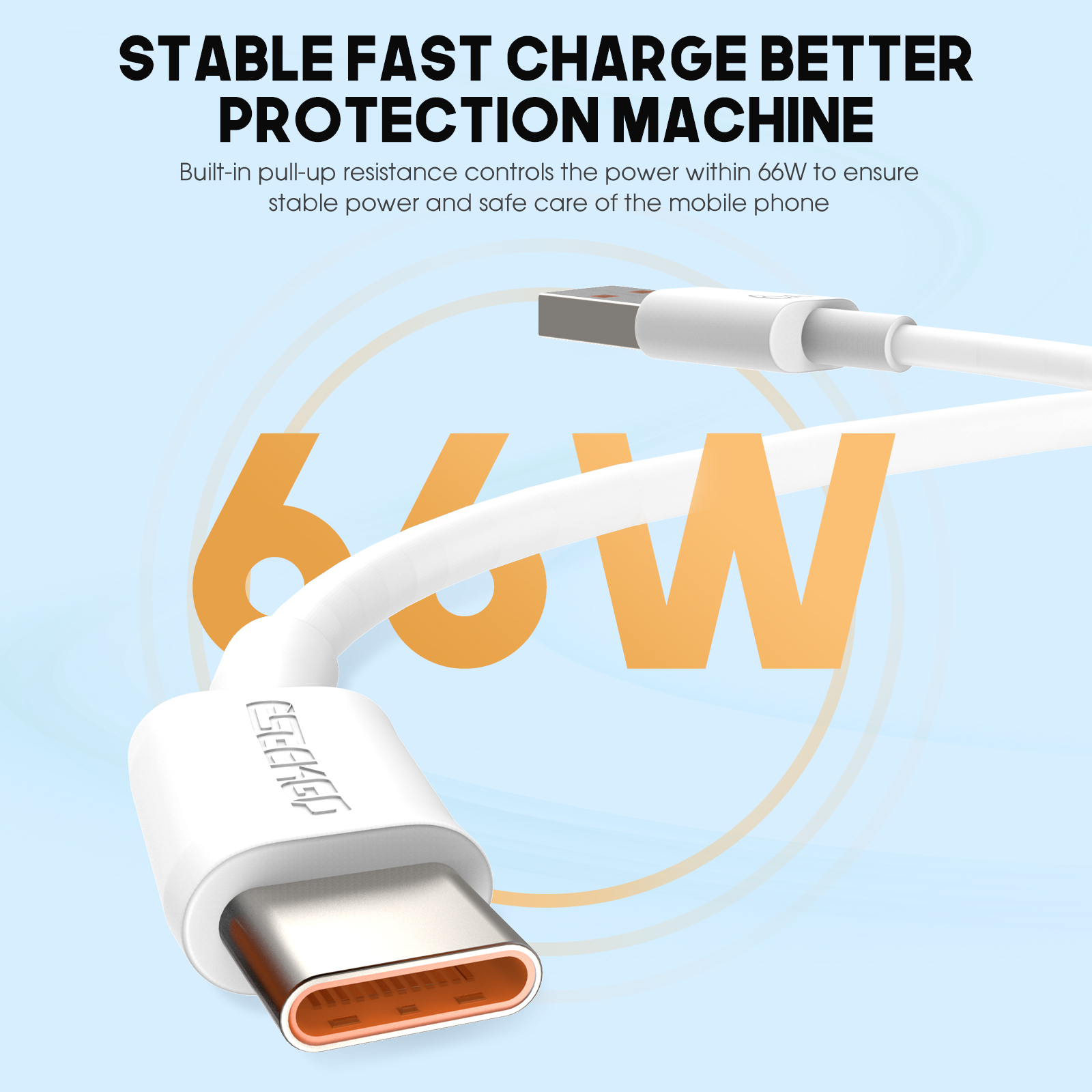 ESEEKGO C-6A 100W 6A Type-C Fast charging data cable（3.3FT / 6.6FT / 10FT）