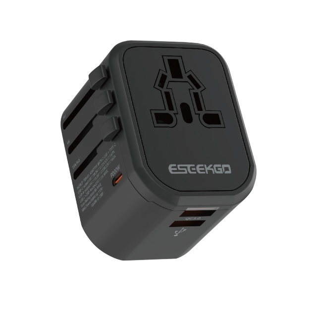 ESEEKGO JY-303S-PD PD20W+QC3.0 International Travel Adapter（US/UK/AU/EU）