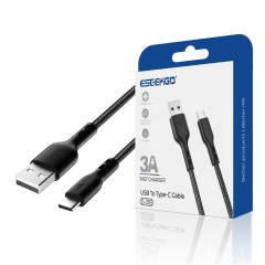 ESEEKGO G-31B Nylon Braided 3.0A 4FT USB To Type-C Data Cable