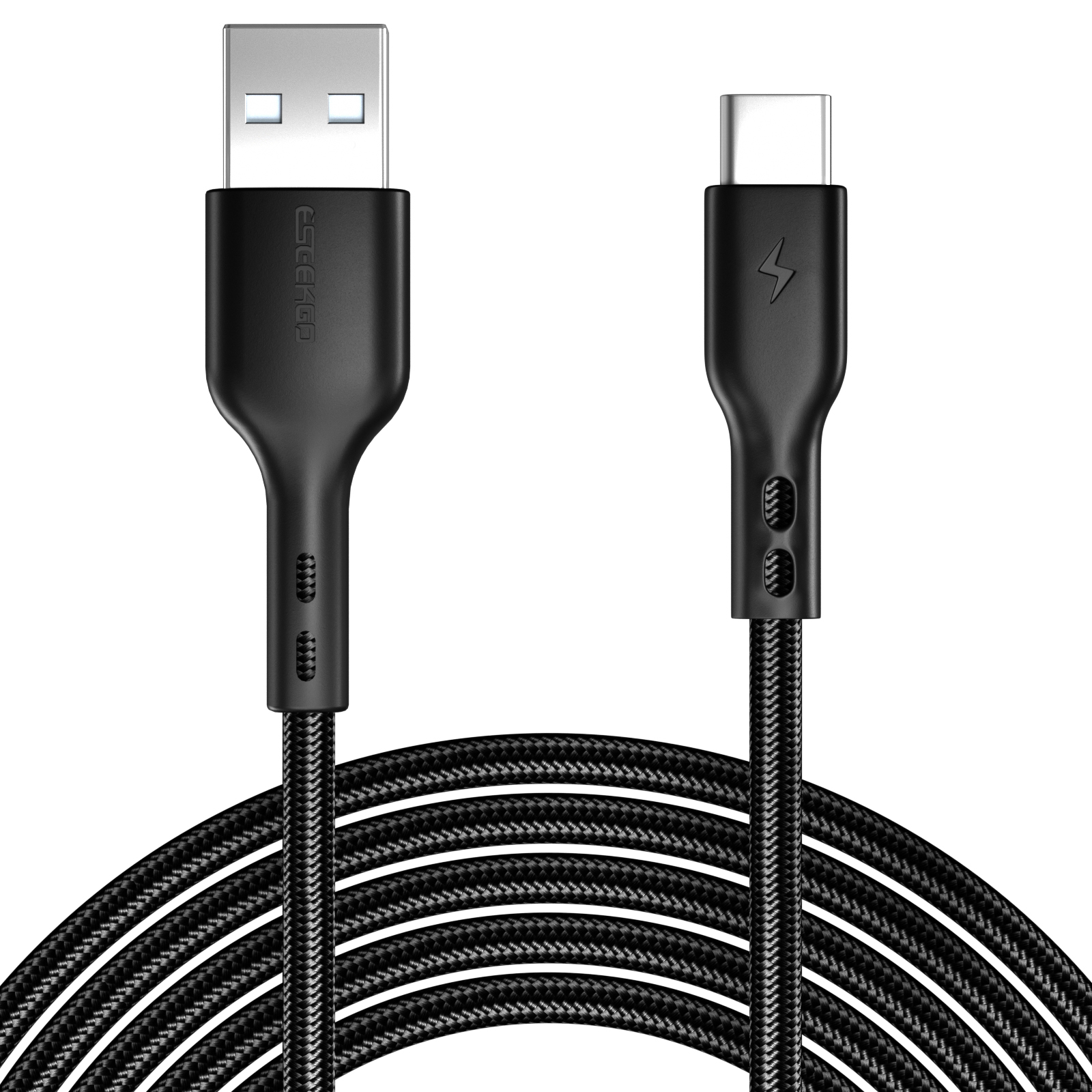 ESEEKGO G-31B Nylon Braided 3.0A 4FT USB To Type-C Data Cable