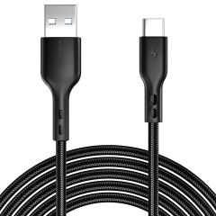 ESEEKGO G-31B Nylon Braided 3.0A 4FT USB To Type-C Data Cable