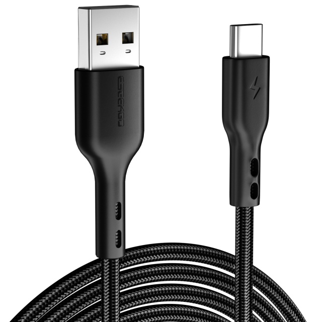 ESEEKGO G-31B Nylon Braided 3.0A 4FT USB To Type-C Data Cable