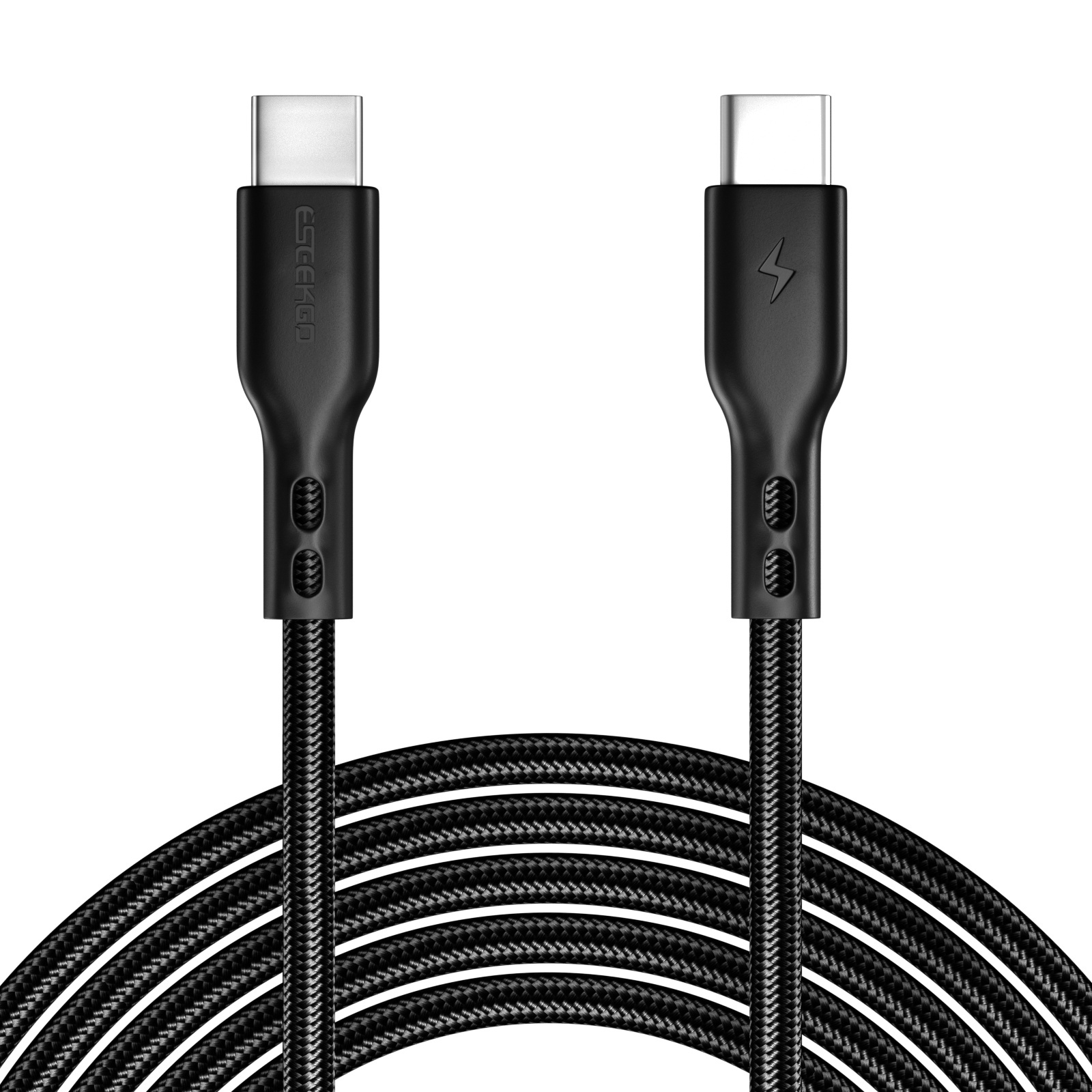ESEEKGO G-34B Nylon Braided 3.0A 4FT Type-C to Type-C Data Cable