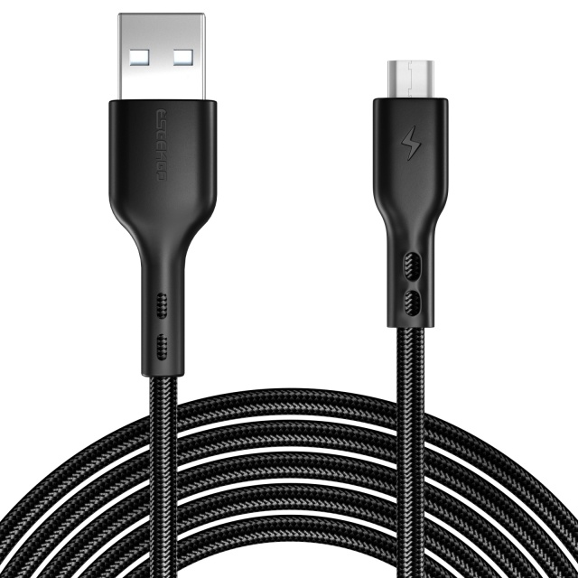 ESEEKGO G-33B Nylon Braided 3.0A 4FT USB to Micro Data Cable