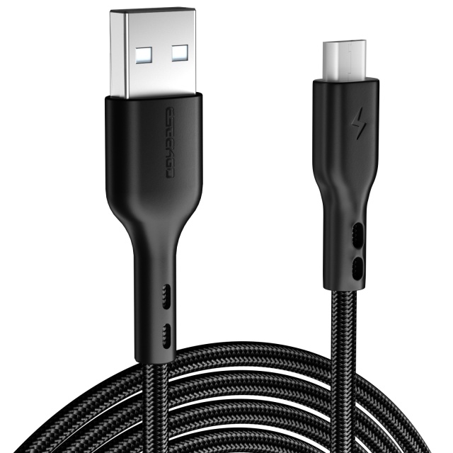 ESEEKGO G-33B Nylon Braided 3.0A 4FT USB to Micro Data Cable